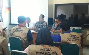 Undang Awak Media, BPBD Pacitan Inginkan Penyerahan Bantuan Rekonstruksi Tidak Ada Informasi Yang Simpang siur