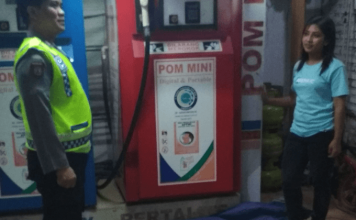 Sambangi Pom Mini, Himbauan Diberikan Disaat Patroli Obyek Vital